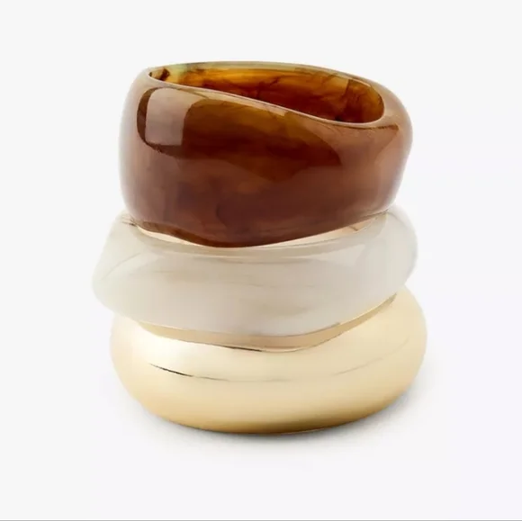 ZARA Three Pack of Rigid Bracelets - Picture 4 of 13